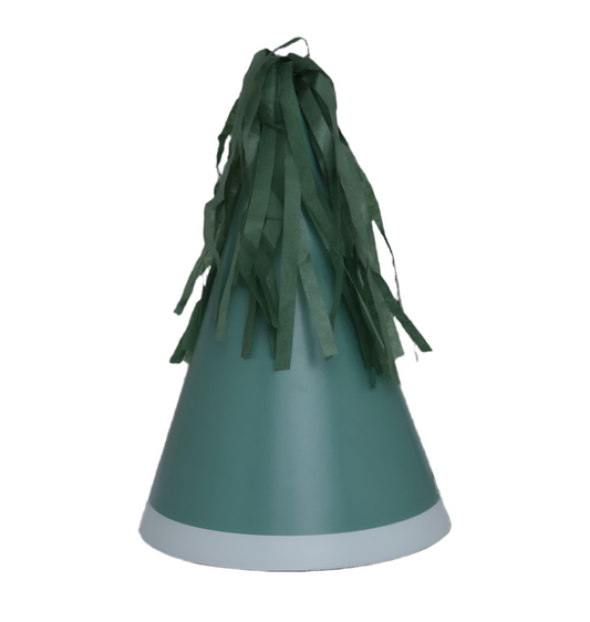 Party Hat with Tassel Topper - Sage Green x10