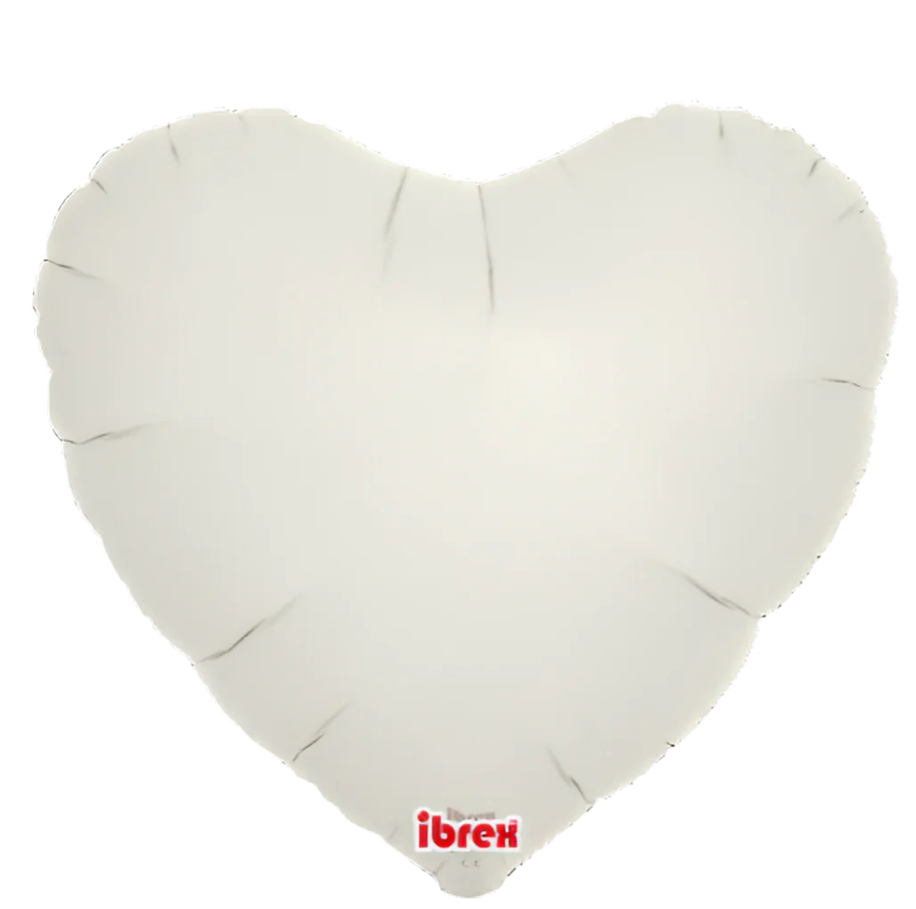 Foil Heart Balloon Cloud Grey