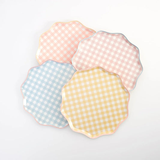 Meri Meri Gingham Side Plates - x12