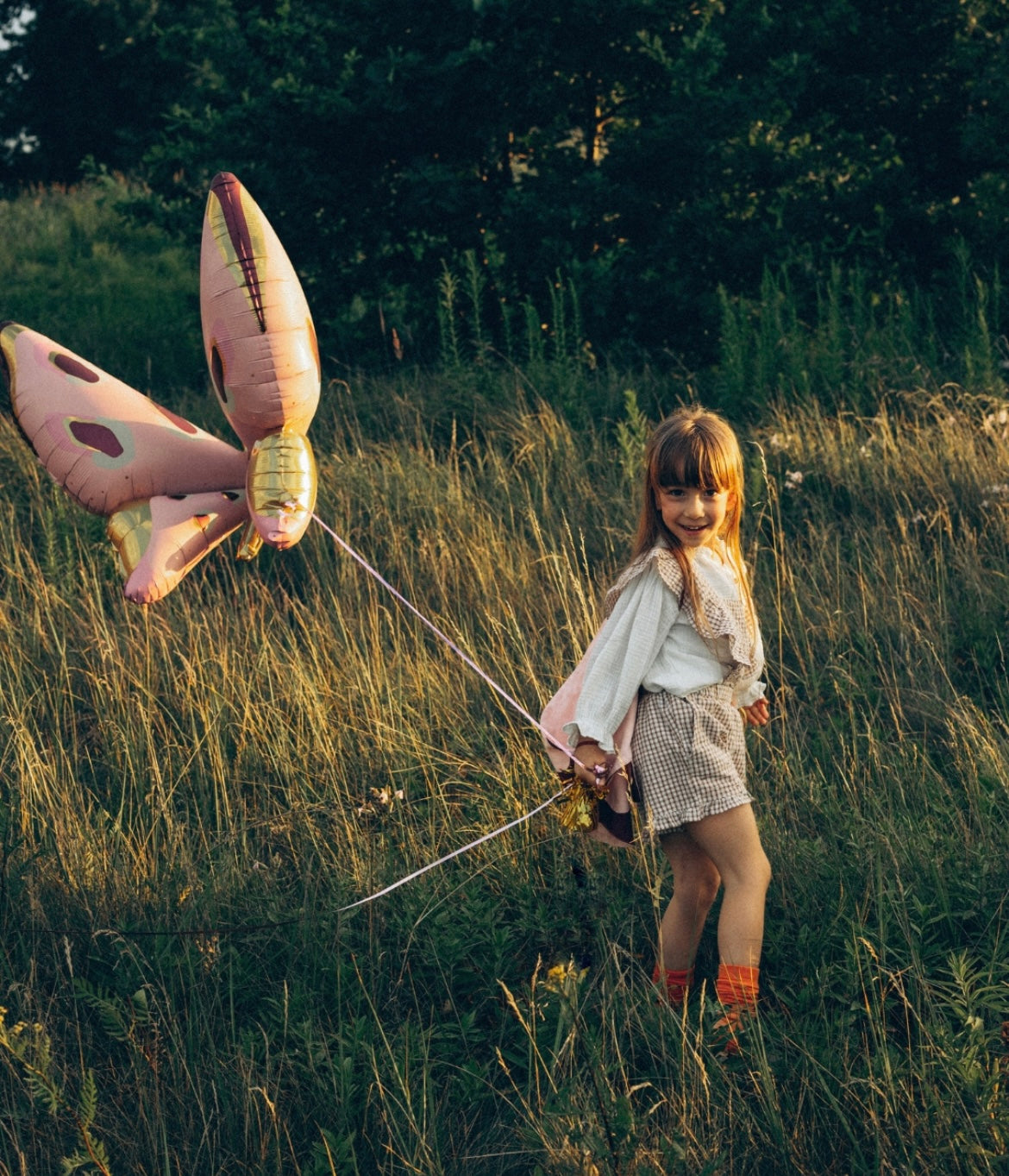 Pink Foil Butterfly Balloon