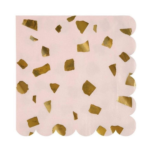 Meri Meri Blush Pink & Gold Napkins