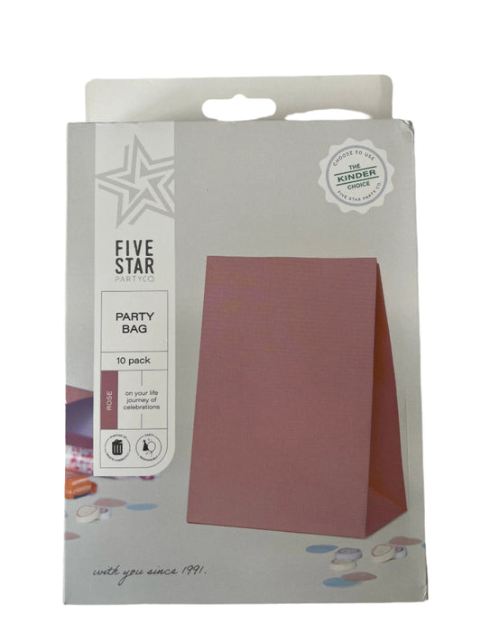 Paper Party Bags - Rose x10