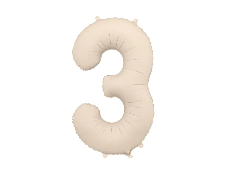 Nude Foil Balloon - Number Three