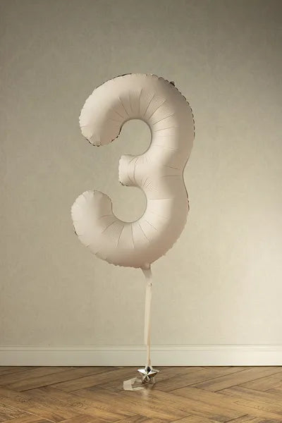 Nude Foil Balloon - Number Three