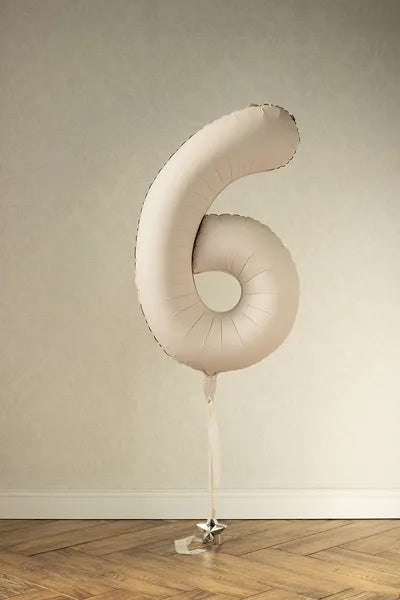 Nude Foil Balloon - Number Six