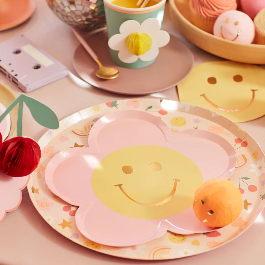 Meri Meri Happy Icon Flower Plates (x8)
