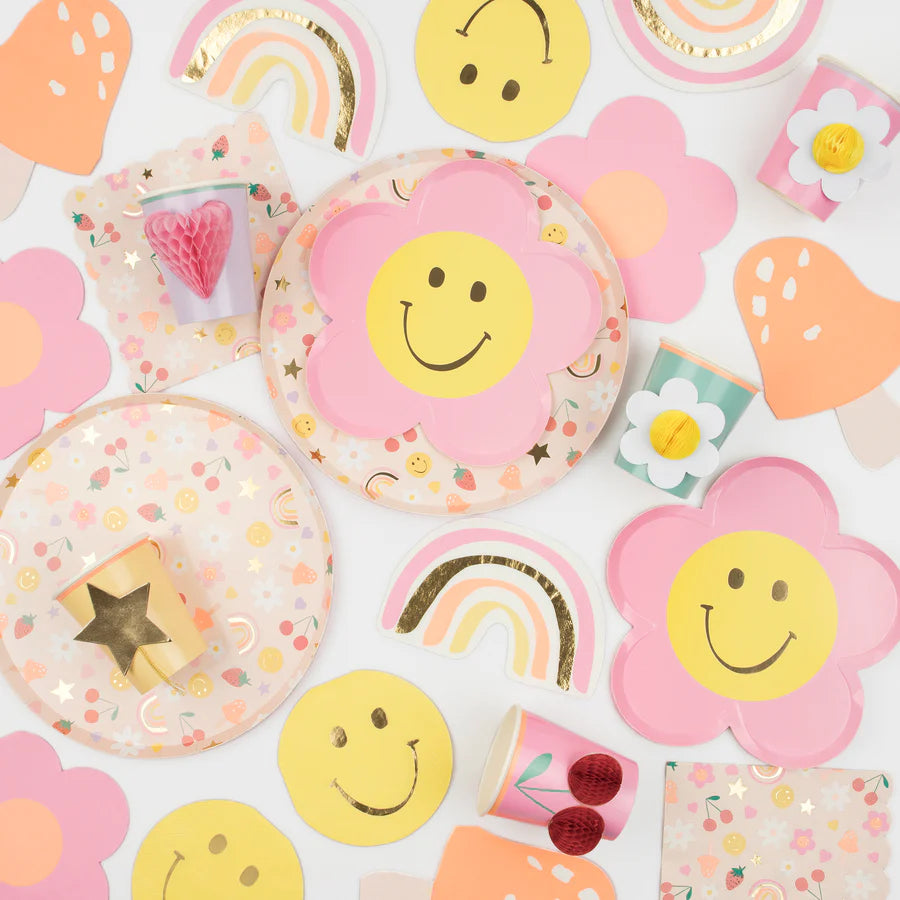 Meri Meri Happy Icon Flower Plates (x8)