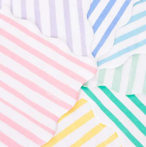 Mixed Stripe Small Napkins (x 16)