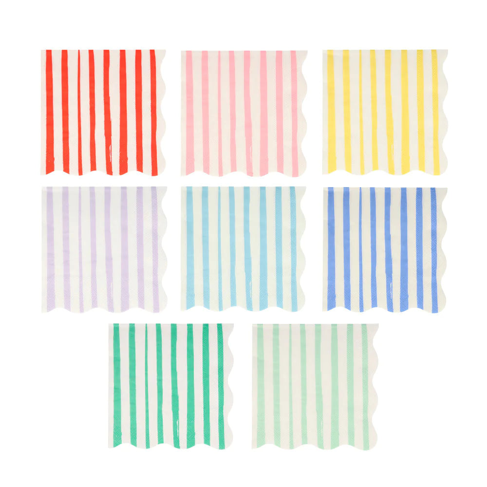 Mixed Stripe Small Napkins (x 16)