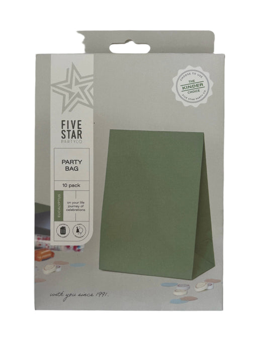 Paper Party Bags - Eucalyptus x10
