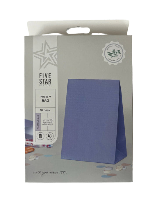 Paper Party Bags - Pastel Lilac x10