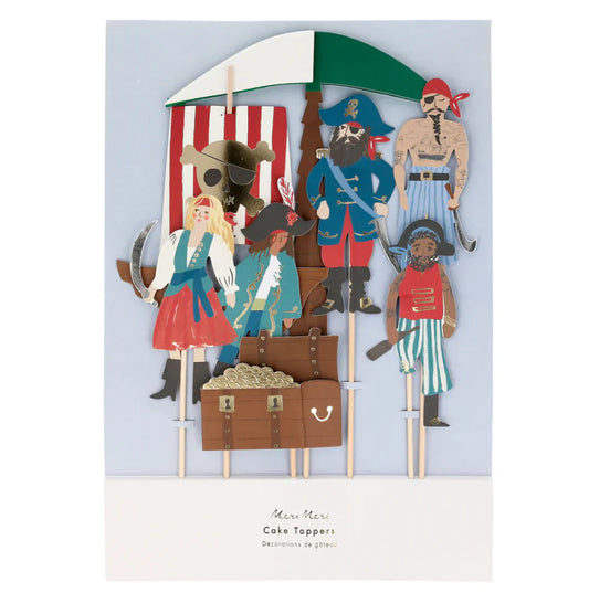 Meri Meri Pirates & Palm Tree Cake Toppers (x 7)