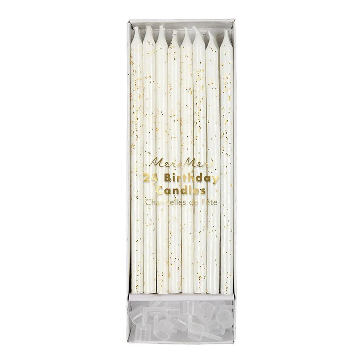 Meri Meri Gold Glitter Candles