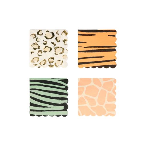 Meri Meri Safari Animal Print Small Napkins (x 16)