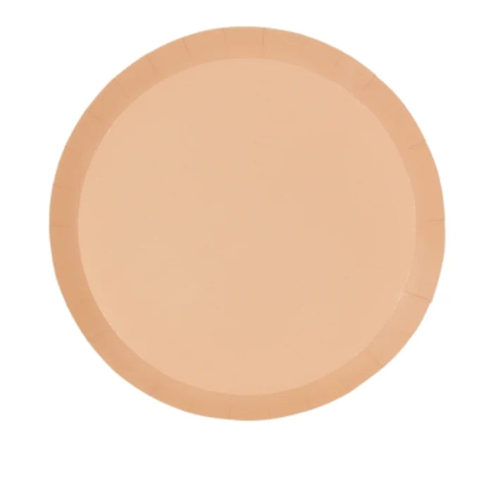 Peach Round Snack Plate x10
