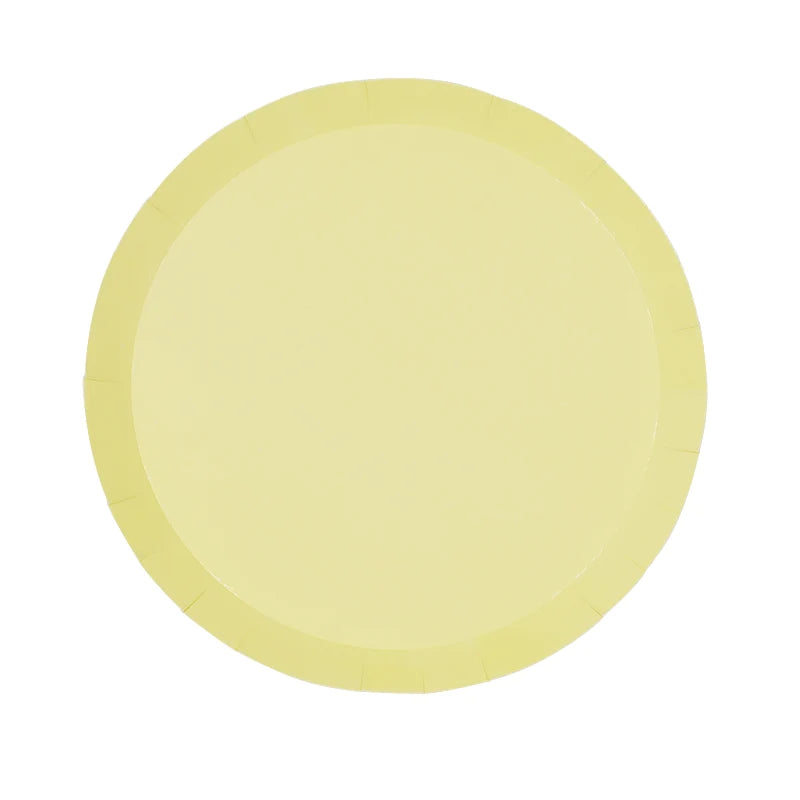 Pastel Yellow Snack Plates x10