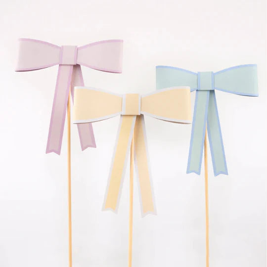 Meri Meri Pastel Bow Toppers