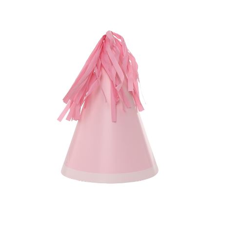 Party Hat with Tassel Topper Pink