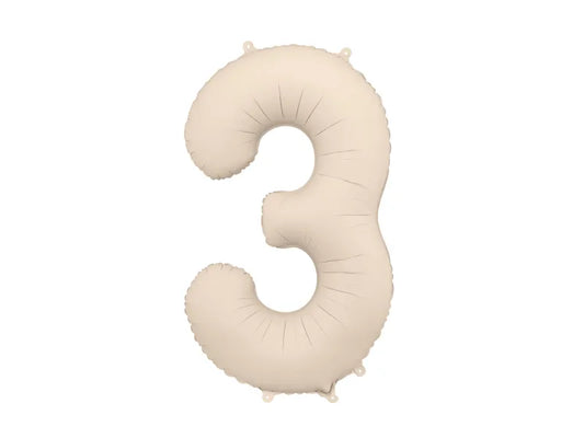 Nude Foil Balloon - Number Three