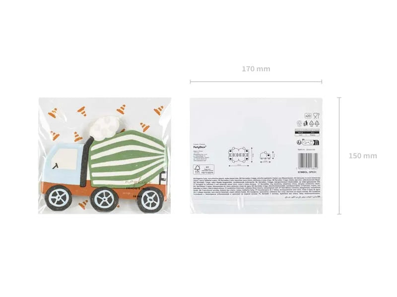 Concrete Truck Napkins (20)