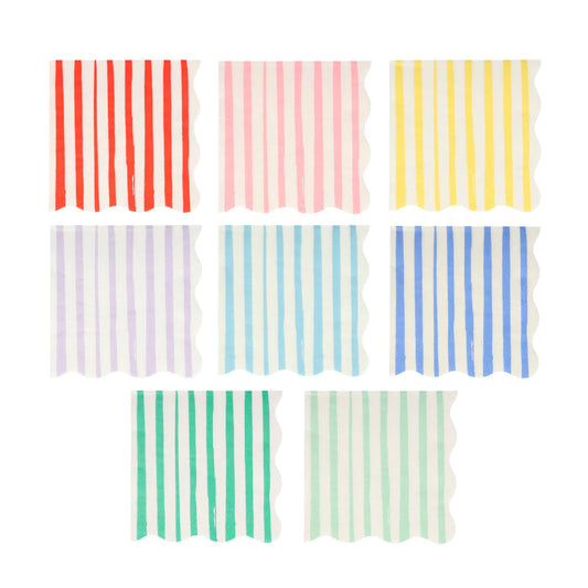 Mixed Stripe Small Napkins (x 16)