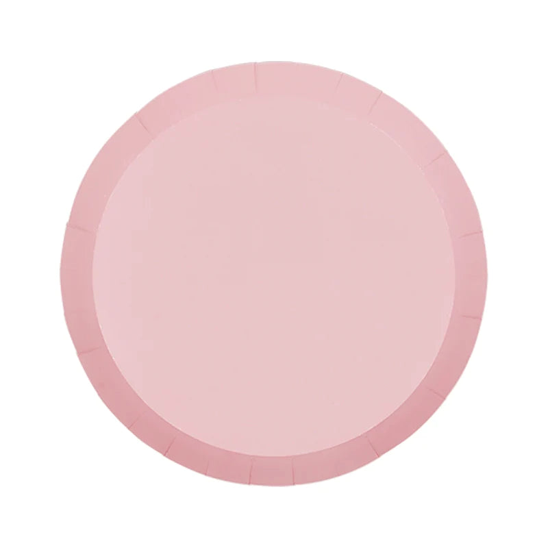 Pastel Pink Round Snack Plate