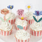 Meri Meri Flower Garden Cupcake Kit (x 12 toppers)