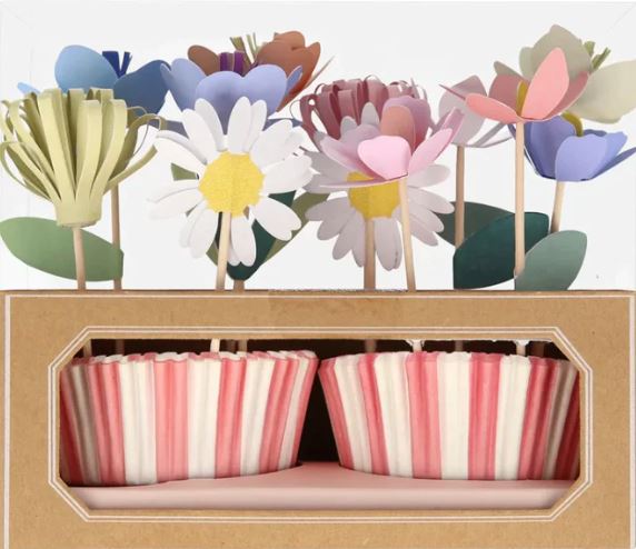 Meri Meri Flower Garden Cupcake Kit (x 12 toppers)